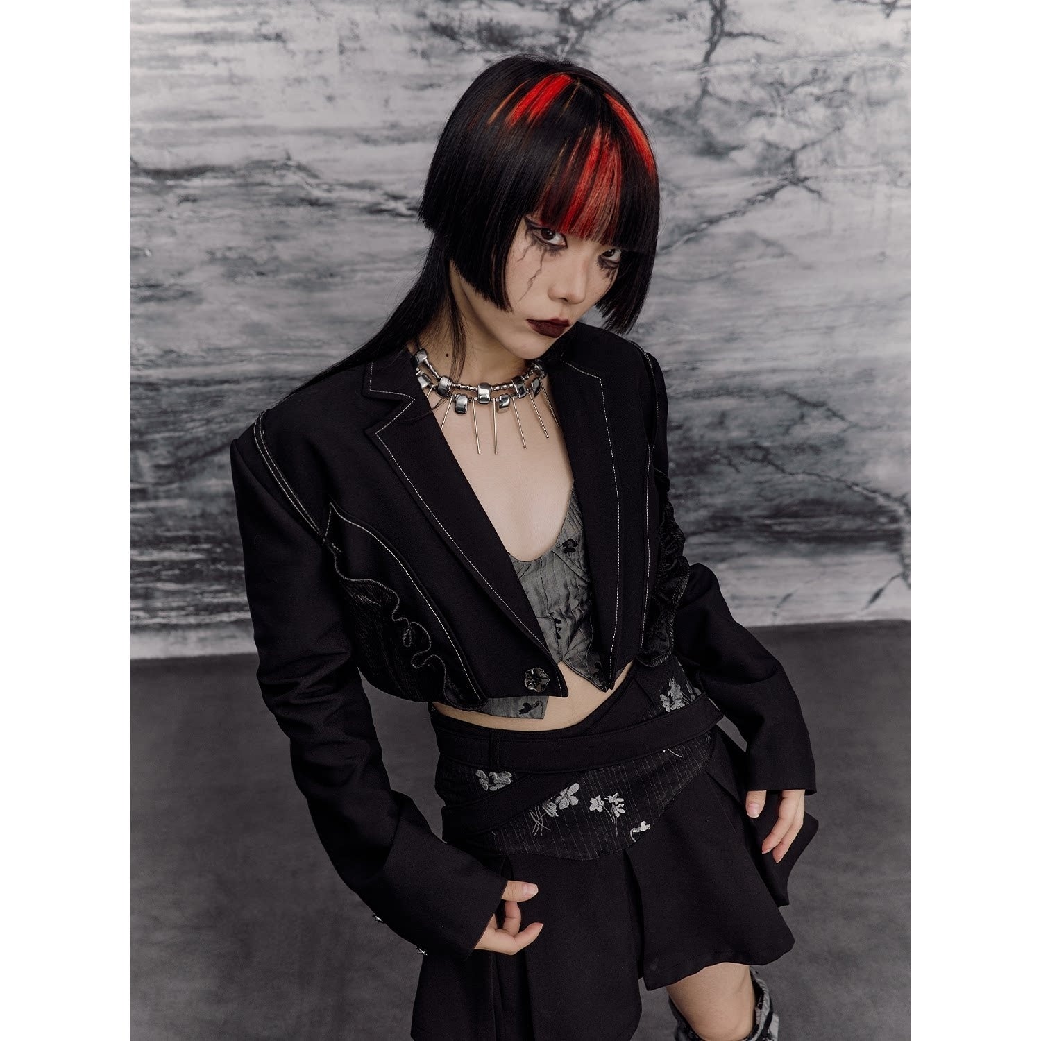 Frustration_Garden_Original_Relaxed_Blazer_Collar_One_Button_Short_Polyester_Cropped_Jackets_MISSTT
