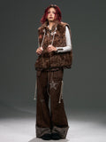 Frustration_Garden_Original_Warm_Loose_Fit_Leopard_Print_Zip_Stand_Collar_Frill_Trim_Vests_MISSTT