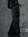 Frustration_Garden_Original_Zipper_Detail_Micro_Flare_Natural_Waist_Women_Pu_Black_Leather_Pants_MISSTT