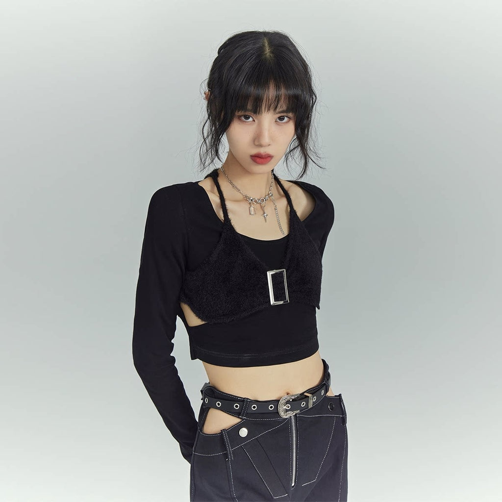 Frustration_Garden_Slim_Cropped_Minimalist_Commuter_Black_Pullover_Sizes_S_M_L_Long_Sleeve_T-Shirts_MISSTT