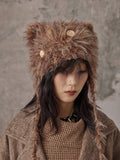 Frustration_Garden_Soft_Stretch_Brimless_Beanie_Unisex_Couples_Bow_Star_Black_Brown_Hats_MISSTT