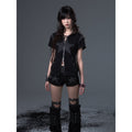 Frustration_Garden_Studded_Patchwork_Hooded_Edgy_For_Women_Striped_Star_Short_Sleeve_T-Shirts_MISSTT
