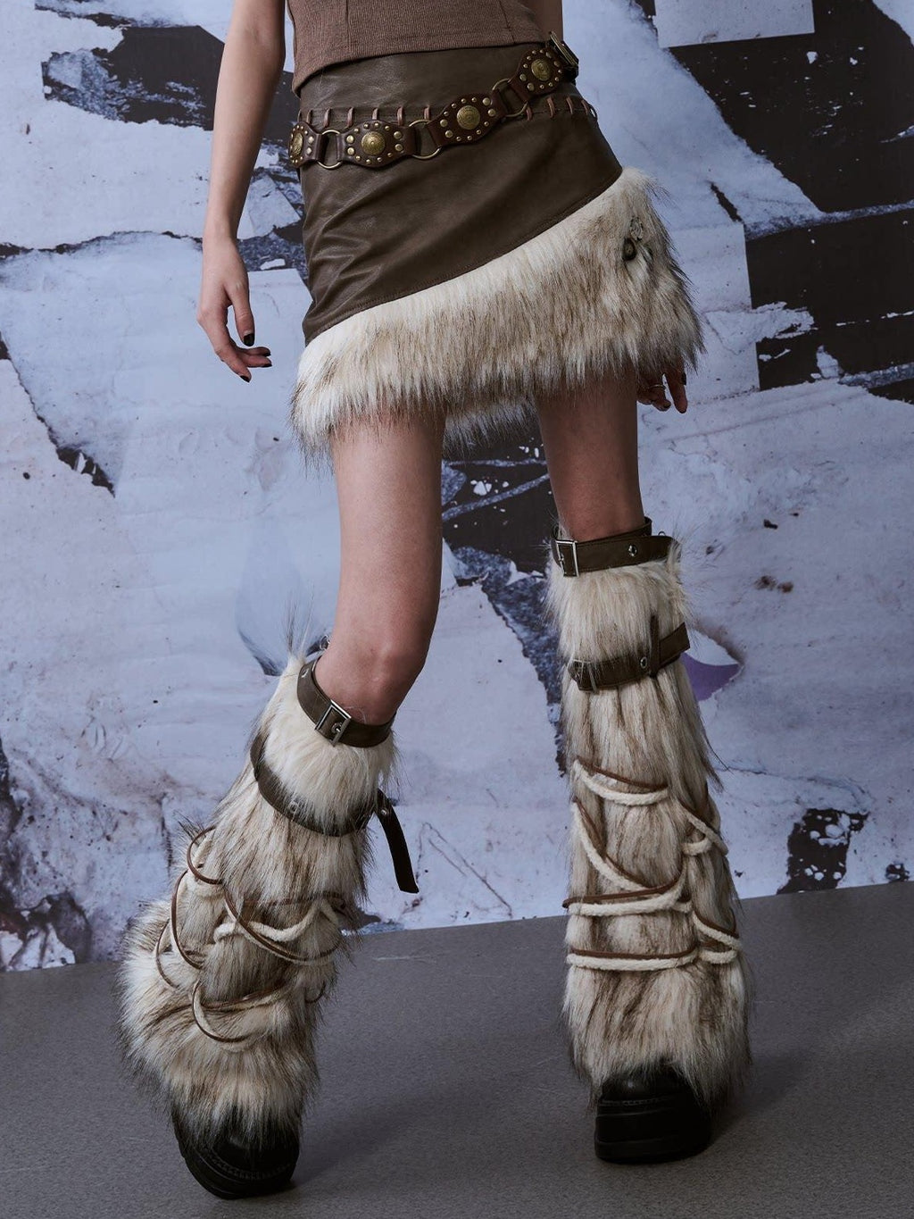 Frustration Garden Thick Leg Shaping Cream Polyester Unique Edgy Unisex One Size Leg Warmers