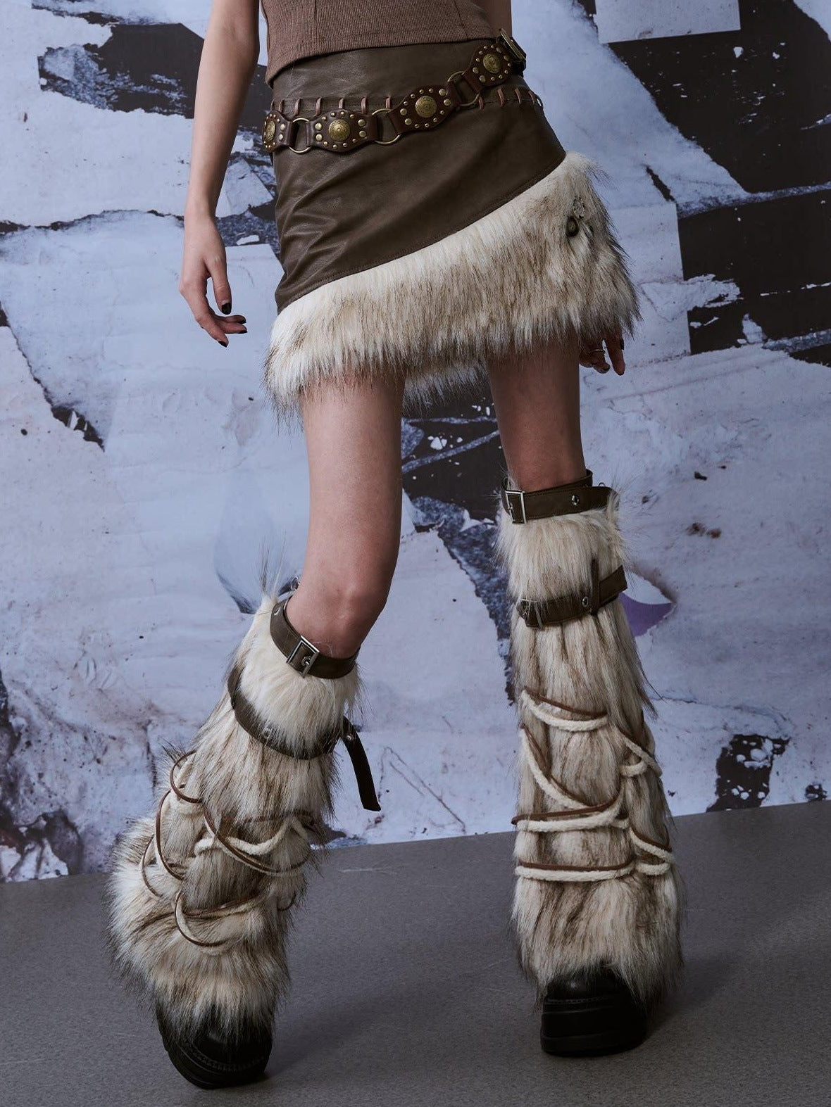 Frustration Garden Thick Leg Shaping Cream Polyester Unique Edgy Unisex One Size Leg Warmers