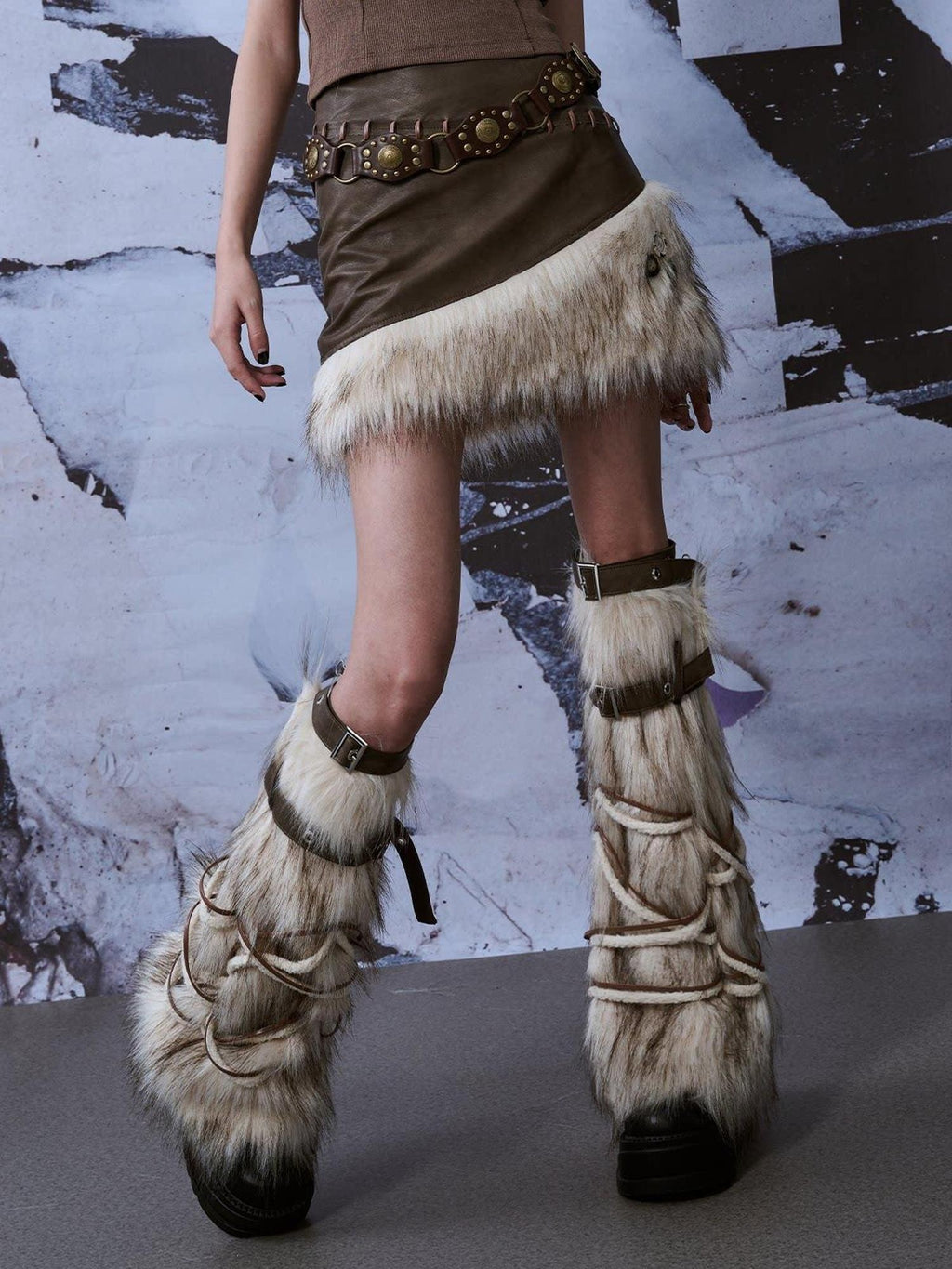 Frustration Garden Thick Leg Shaping Cream Polyester Unique Edgy Unisex One Size Leg Warmers