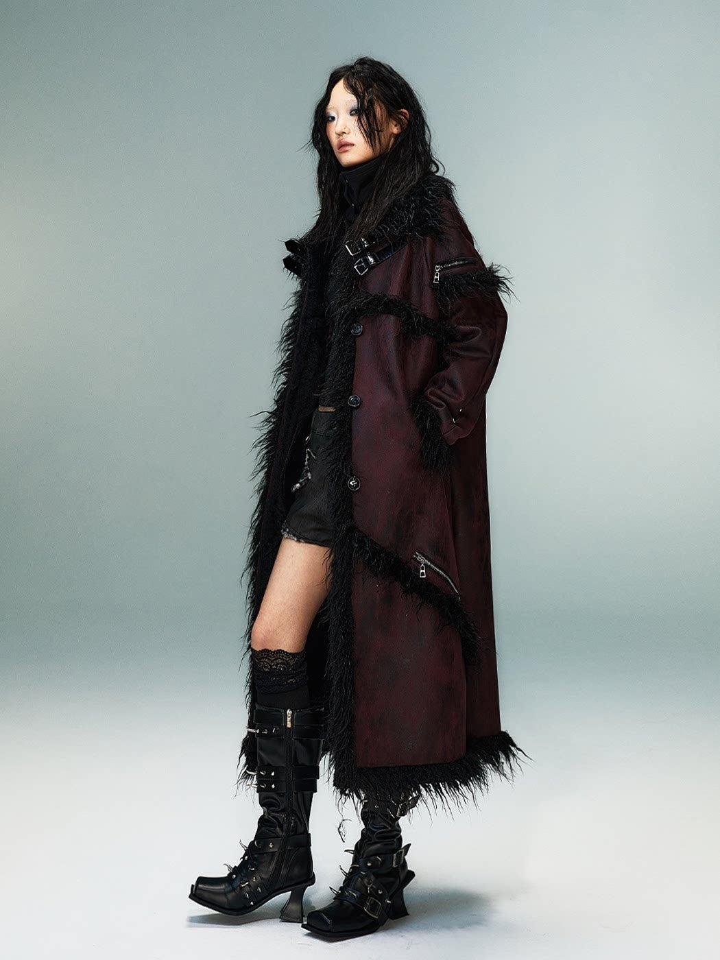 Frustration_Garden_Thick_Oversized_Asymmetric_Raglan_Sleeves_Punk_Street_Women_Black_Red_Long_Coats_MISSTT