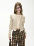 GGLOYDIUS_Floral_Print_Bow_Button_Collarless_Knit_Women's_Boleros_&_Shrugs_971820161265_MISSTT