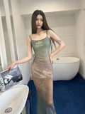 GGLOYDIUS_Green_Ombre_Print_Strappy_Cinched_Waist_Women's_Polyester_Bodycon_Maxi_Dresses_1033693620620_MISSTT