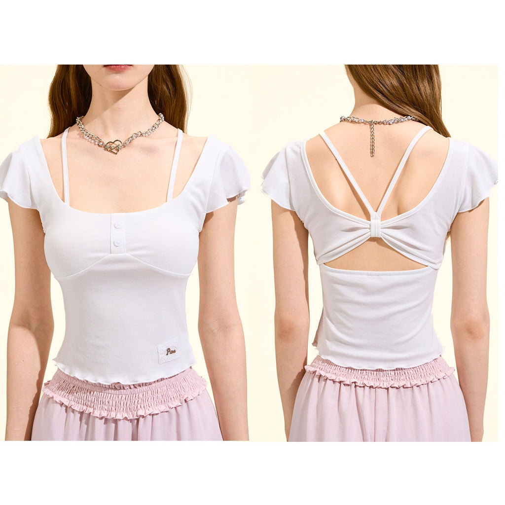 Girly_Fancy_Club_Backless_Knit_Flutter_Sleeve_Cropped_Slim_Women's_Lyocell_Short_Sleeve_T-shirts_1046526859909_MISSTT