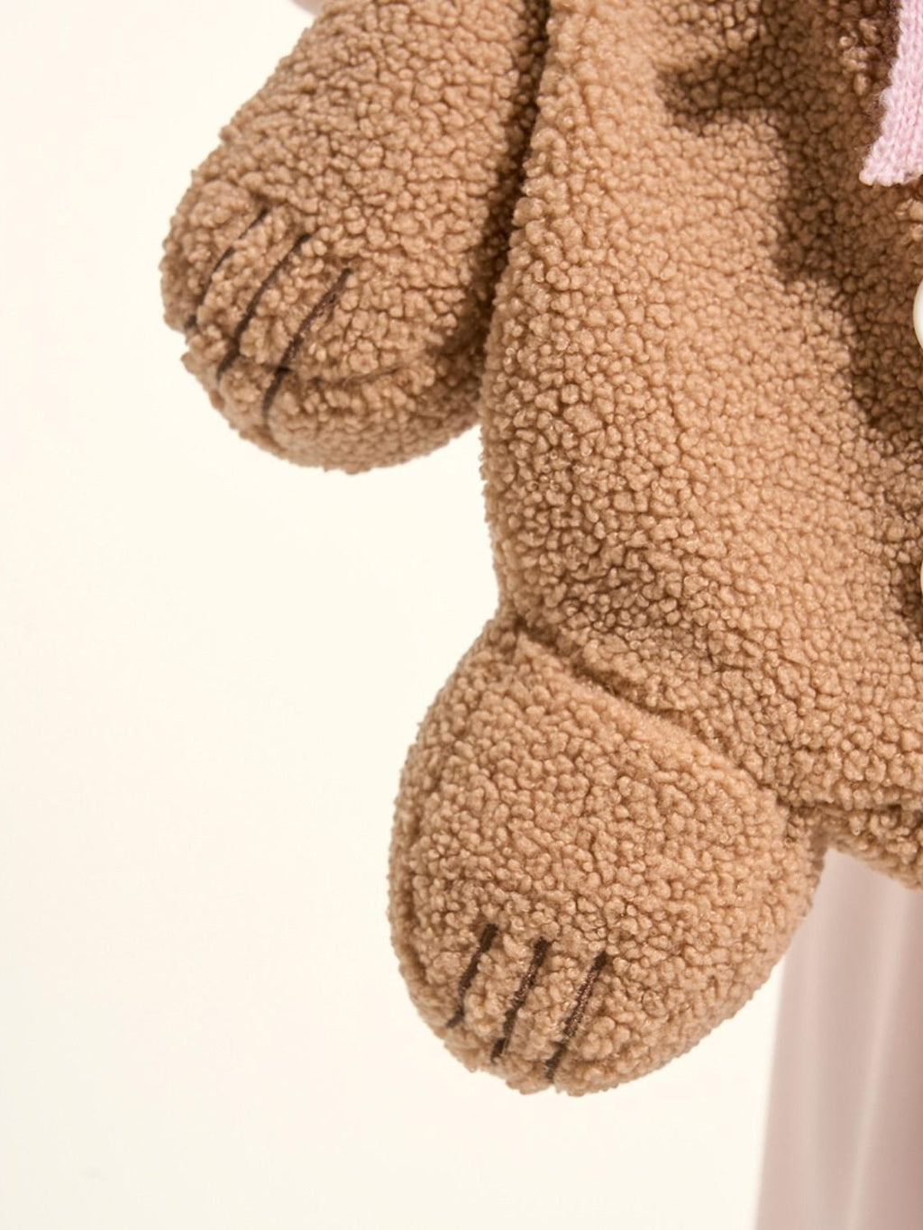 Girly Fancy Club Brown Cookie Bear Sherpa Fleece Stuffed Shaped Women's Polyester Handbags