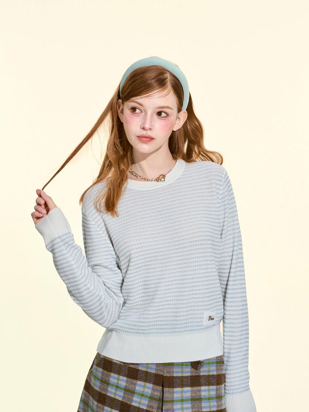 Girly Fancy Club Heather Waffle Knit Relaxed Women's Silk Wool Blend Sweaters