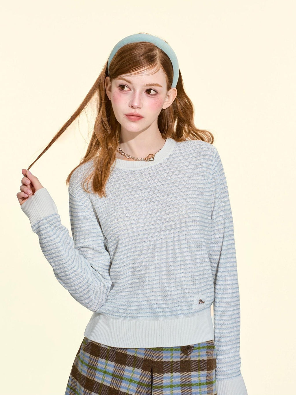 Girly Fancy Club Heather Waffle Knit Relaxed Women's Silk Wool Blend Sweaters
