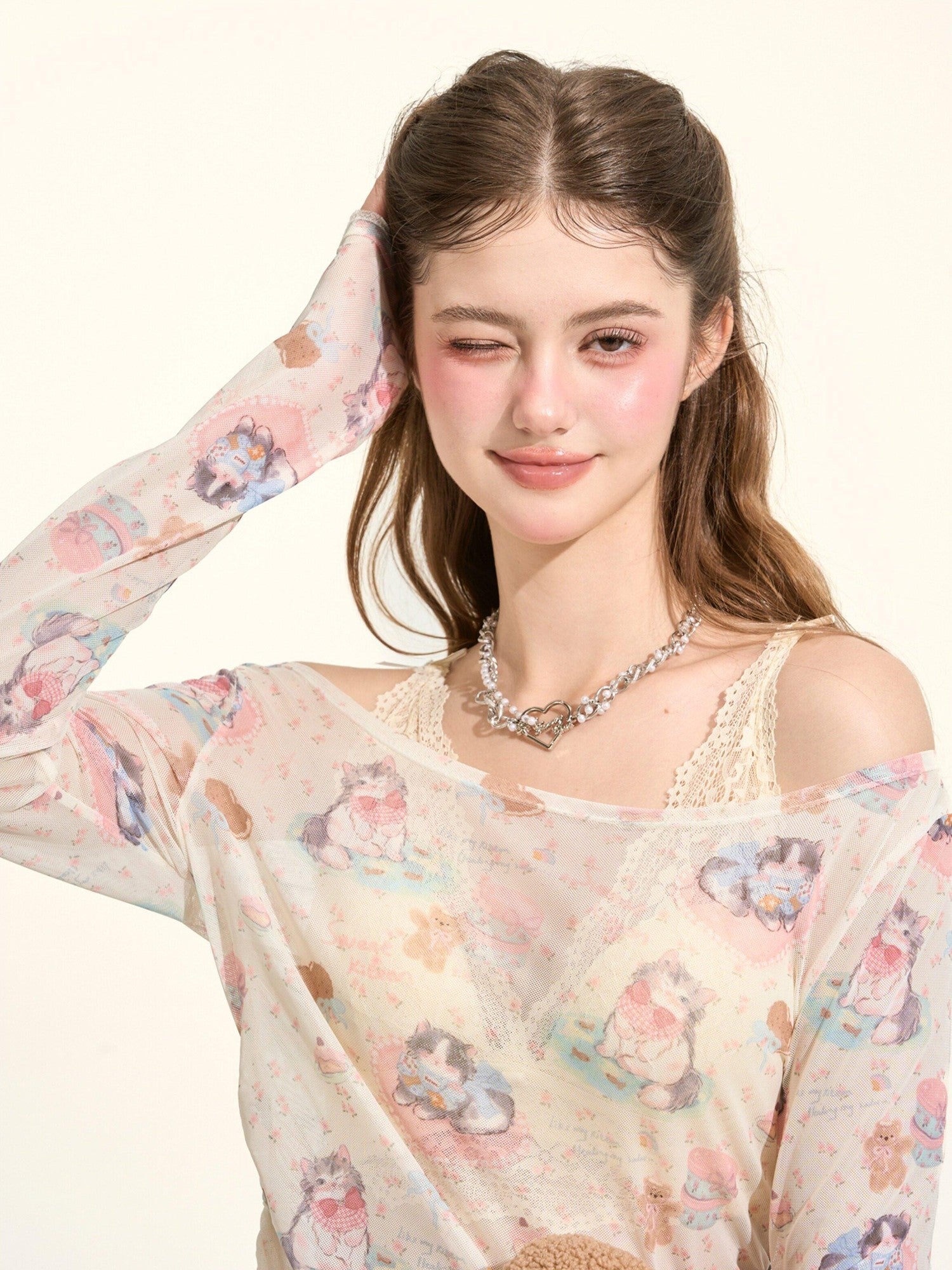 Girly Fancy Club Light Milk Yellow Hollow Scallop Lace Layered Women's Lace Bikinis