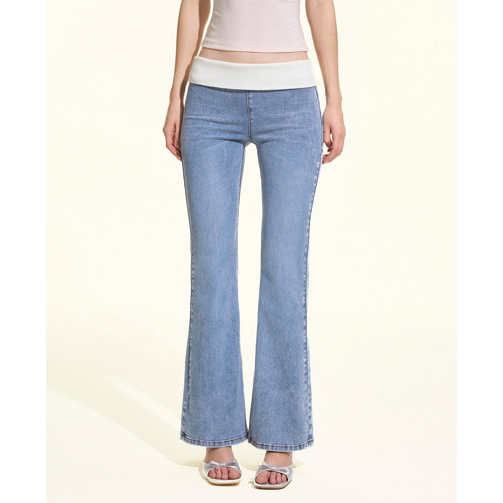 Girly_Fancy_Club_Light_Wash_Ribbed_Patchwork_Women's_Cotton_Stretch_Denim_Bootcut_Jeans_1060232090023_MISSTT