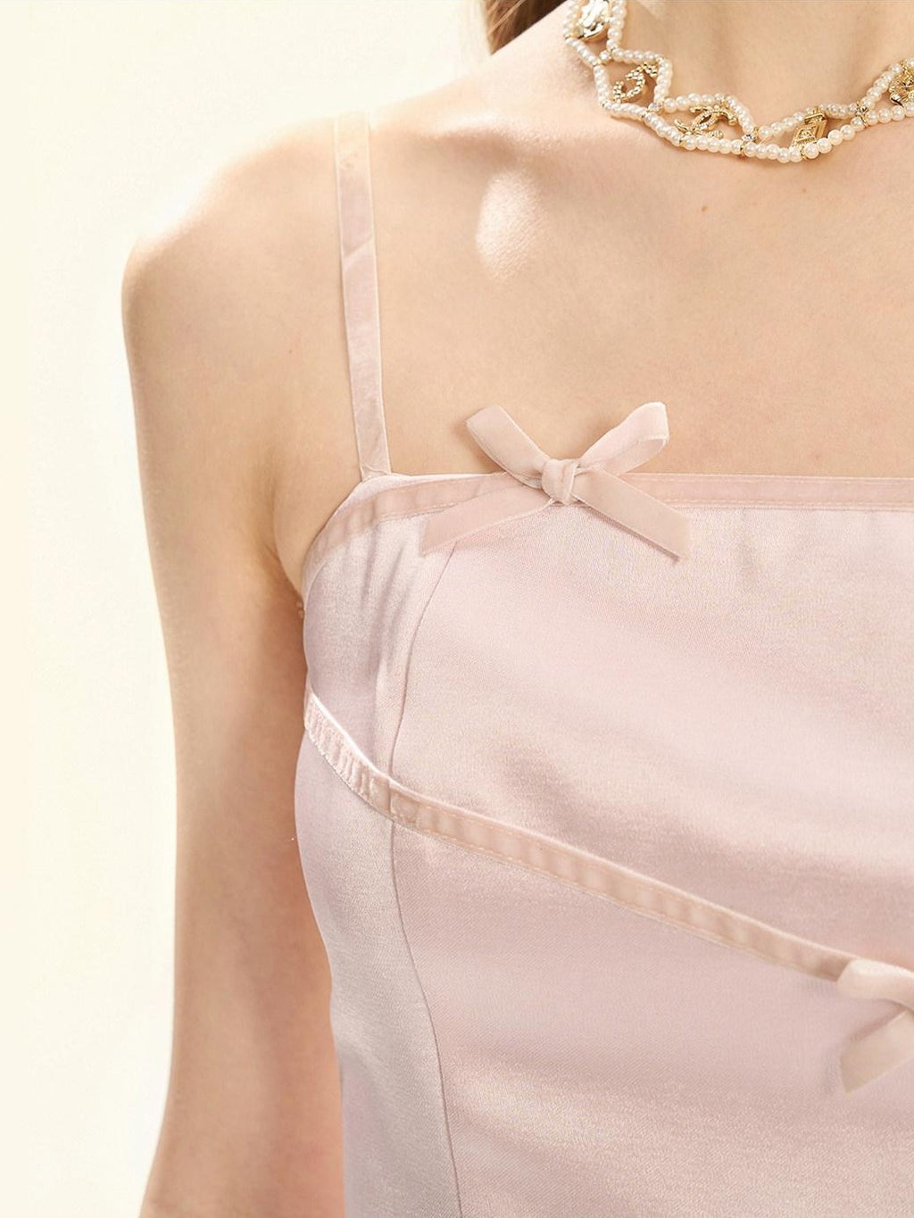 Girly Fancy Club Pearl Pink Fur Trim Double Layer Puff Women's Satin Slip Mini Dresses