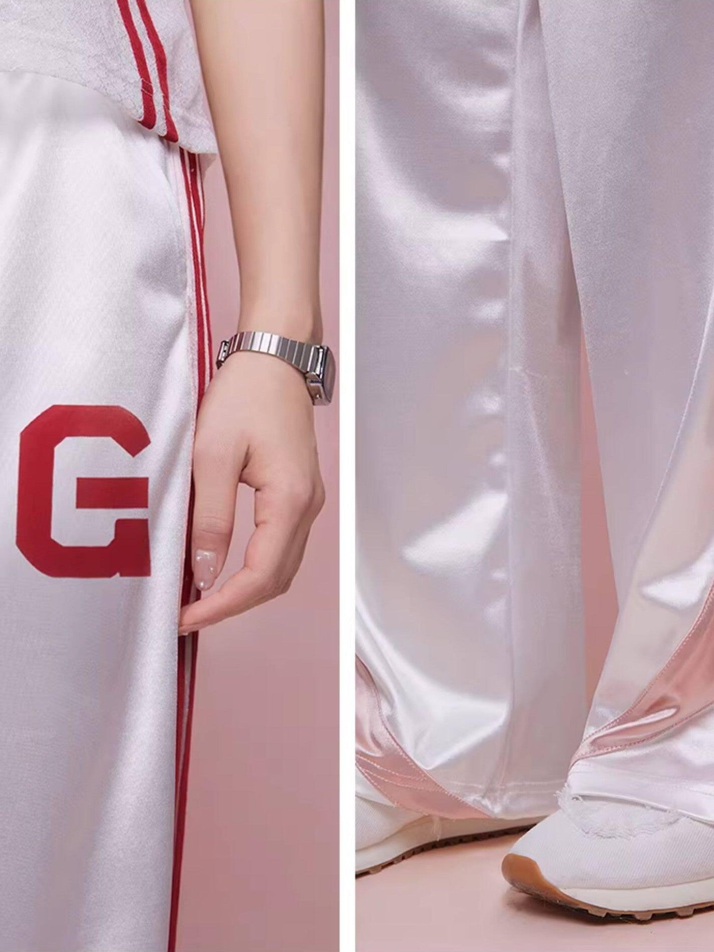 Girly Fancy Club Pearlescent Letter Print V-neck Crop Women's Polyester Sport Top & Shorts Sets