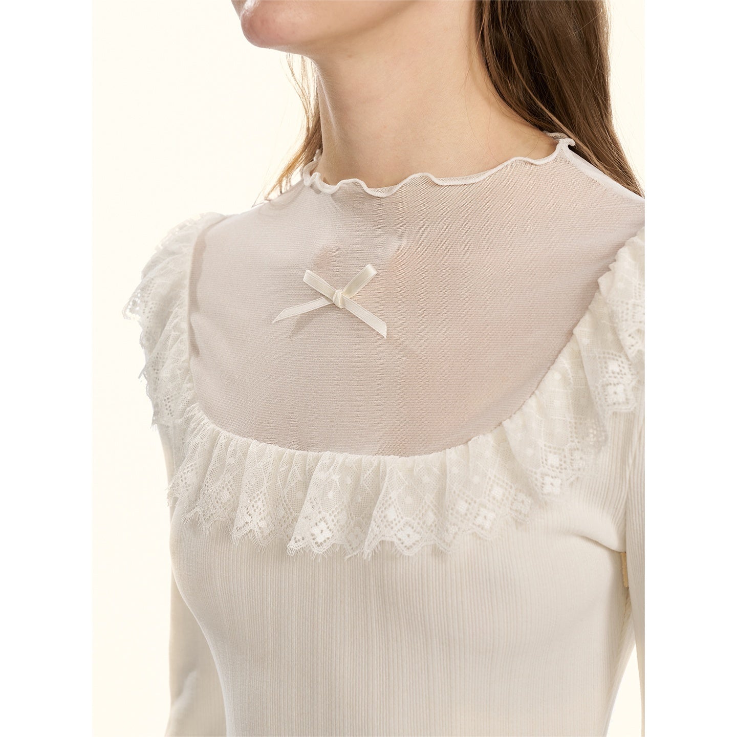 Girly_Fancy_Club_Sheer_Lace_Mesh_Spliced_Stand_Collar_Slim_Fit_Women's_Knitted_Sweaters_980841471301_MISSTT