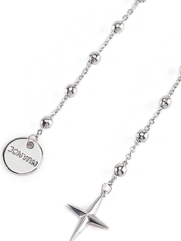 Girly Fancy Club Silver Double Layer Collarbone Snake Chain Women's Natural Zircon Necklaces