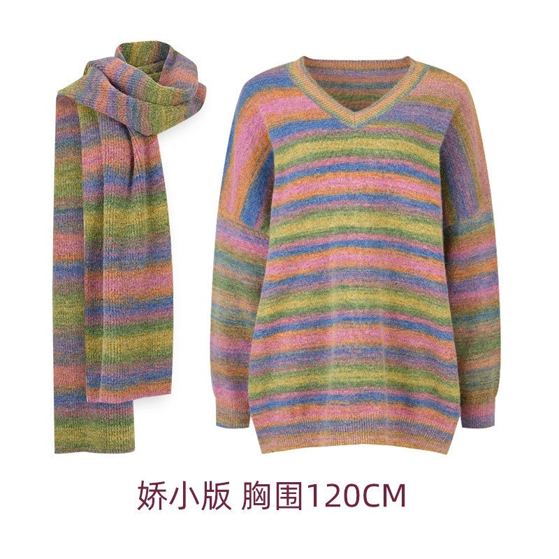 Girly_Fancy_Club_Slouchy_Colorblock_Striped_Knit_V-neck_Drop_Shoulder_Women's_Wool_Blend_Sweaters_844351144698_MISSTT