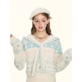 Girly_Fancy_Club_Snowflake_Print_Navy_Collar_Women's_Mink_Fur_Knit_Top_&_Pants_Sets_982135109644_MISSTT