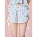 Girly_Fancy_Club_Striped_Cherry_Print_V-neck_Cami_Women's_Tencel_Cotton_Casual_Top_&_Shorts_Sets_935075230062_MISSTT