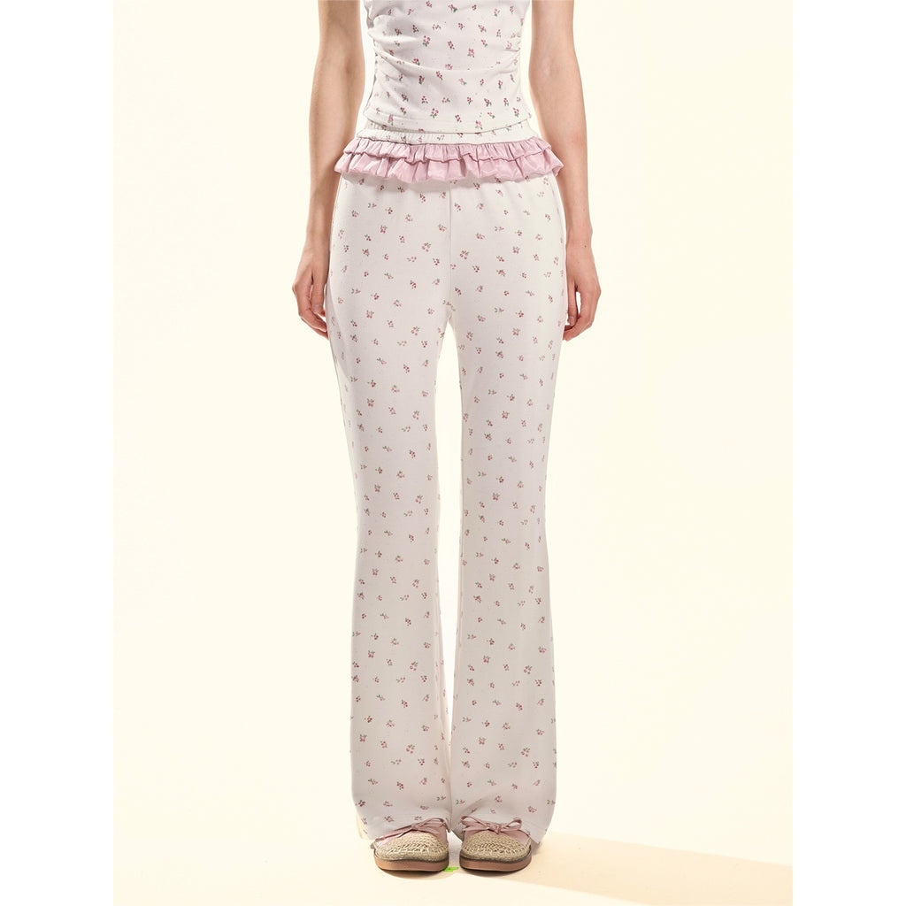 Girly_Fancy_Club_White_Ditsy_Floral_Cardigan_Camisole_Women's_Cotton_Lounge_Top_&_Pants_Sets_1008175933146_MISSTT