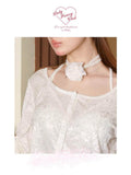 Girly Fancy Club White Girly Lace Floral Layered Handmade Women's Lace Chokers
