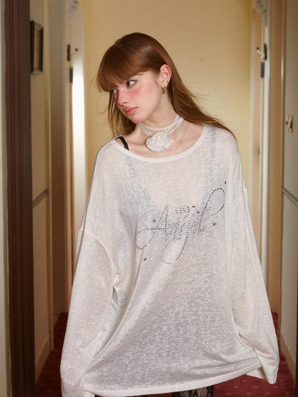 Girly Fancy Club White Girly Lace Floral Layered Handmade Women's Lace Chokers
