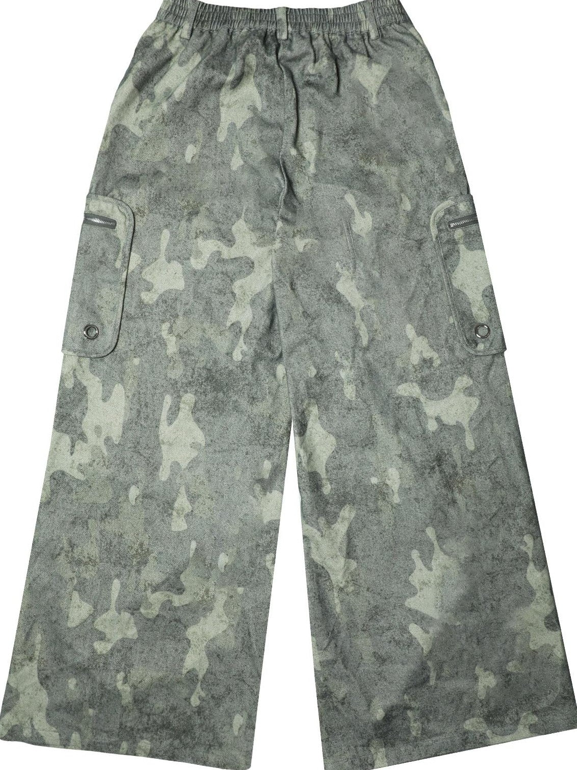 Hashtag DDD Cartoon Eye Rhinestone Camo Women's Cotton Cargo Pants