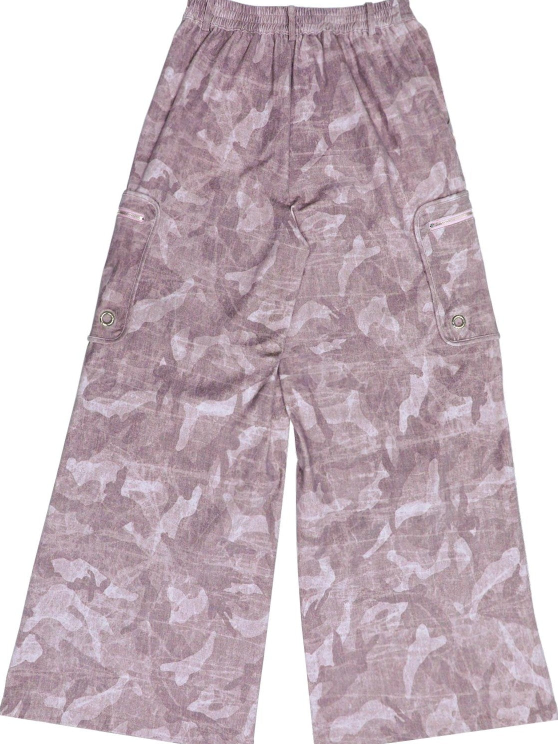 Hashtag DDD Cartoon Eye Rhinestone Camo Women's Polyester Wide-leg Pants