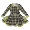Hashtag_DDD_Green_Brown_Plaid_Rabbit_Print_Petal_Hem_Women's_Cotton_Casual_Midi_Dresses_739403011003_MISSTT