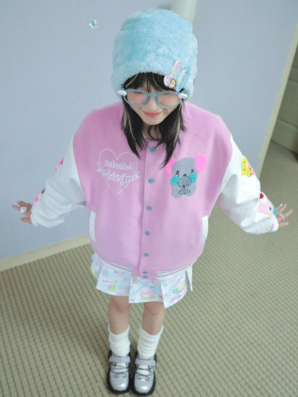 Hashtag DDD Pink Quilted Vintage Collegiate Baseball Women's Cotton Casual Jackets