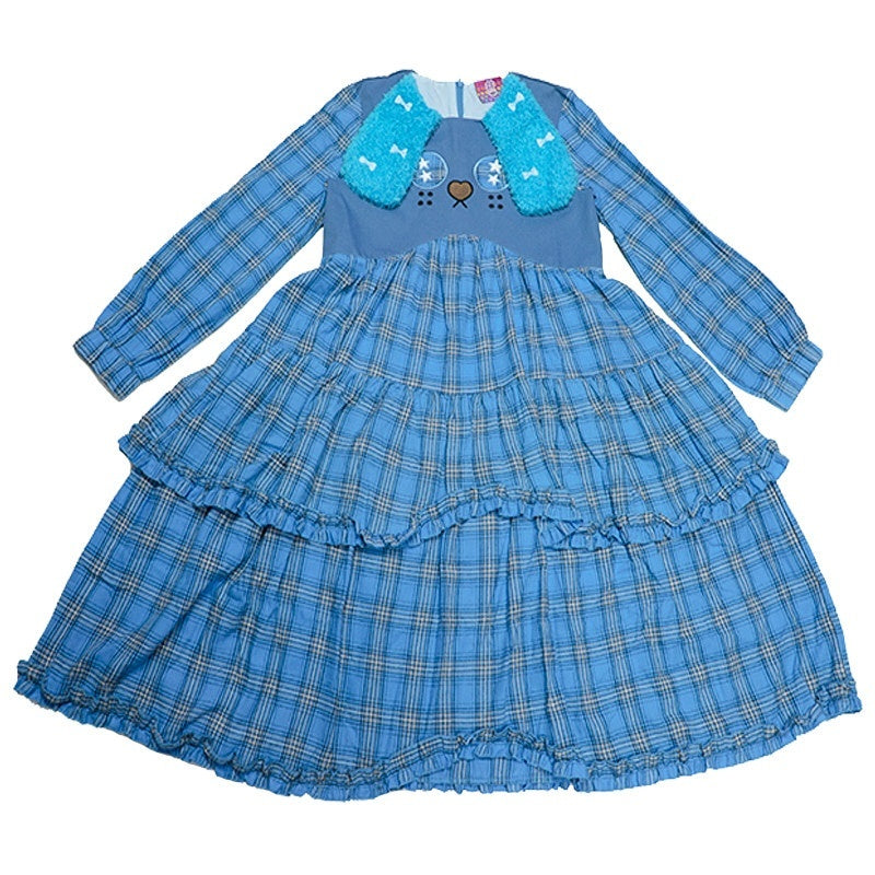 Hashtag_DDD_Puppy_Plaid_A_Line_Long_Sleeve_Women's_Cotton_Casual_Midi_Dresses_688703888782_MISSTT