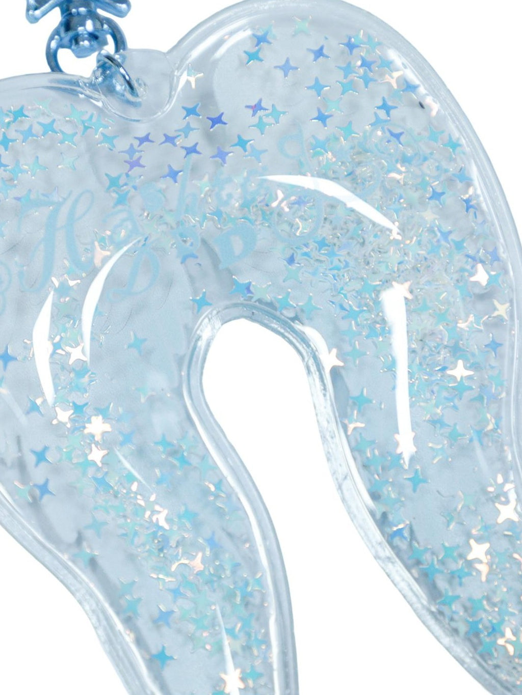 Hashtag DDD Pvc Transparent Angel Wings Sequin Inflatable Women's Keychains