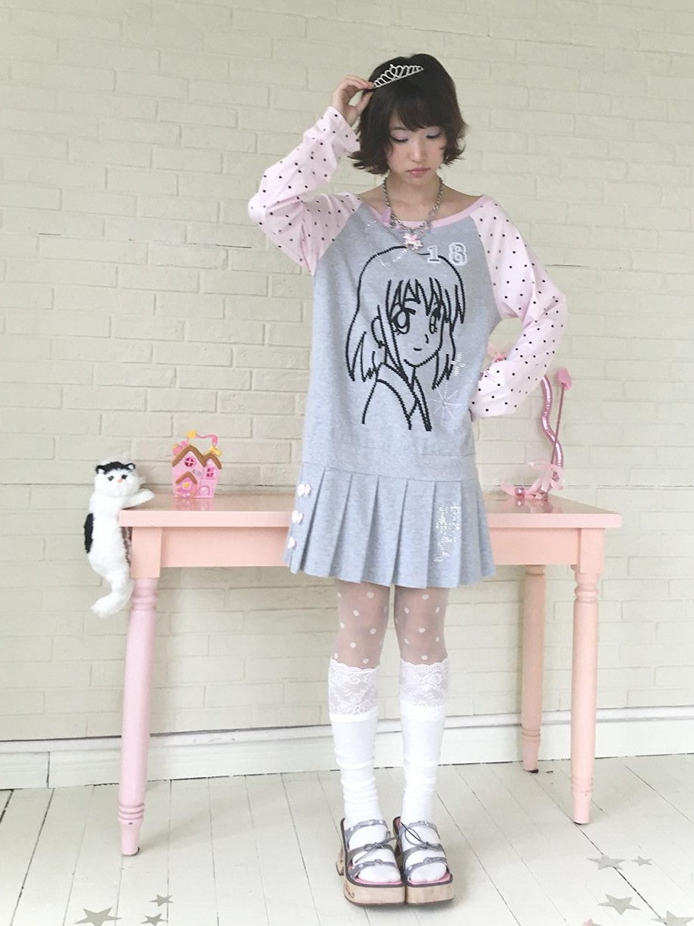 Hashtag DDD Rhinestone Pixel Off Shoulder Pleated Women's Cotton Casual Mini Dresses