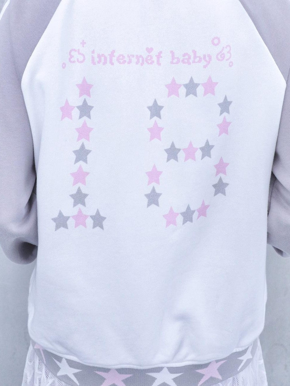 Hashtag DDD Rhinestone Star Stand Collar Zip Up Cotton Women's Casual Jackets