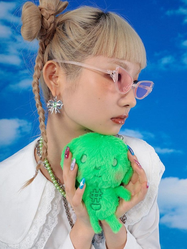 Hashtag DDD Y2k Retro 3d Printed Sweet Niche Trendy Women's Uv Protection Sunglasses
