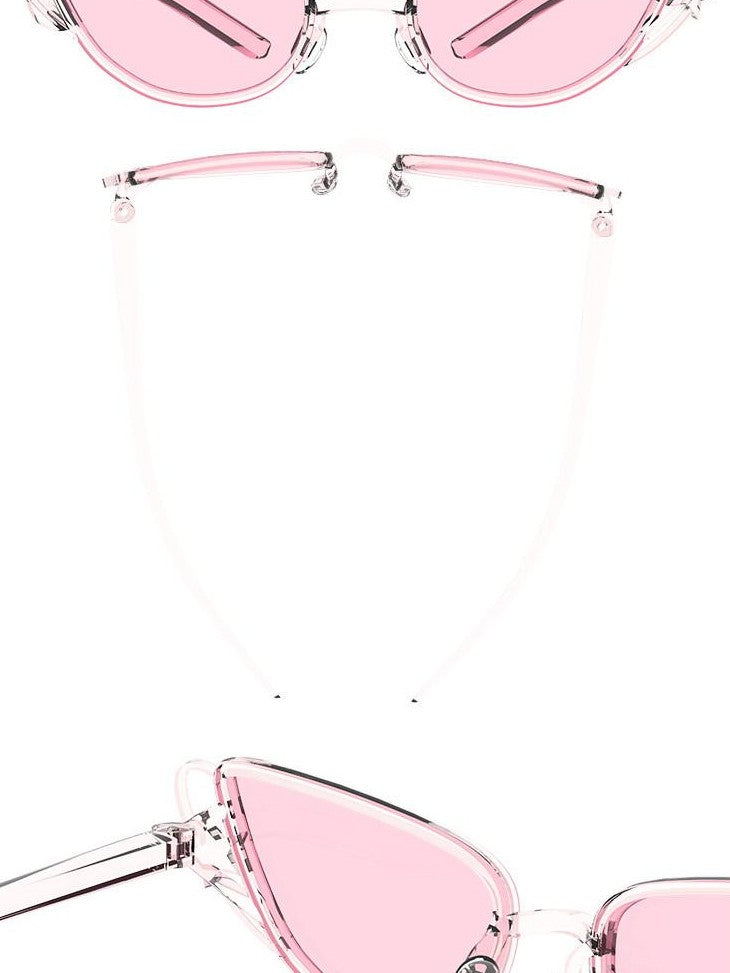 Hashtag DDD Y2k Retro 3d Printed Sweet Niche Trendy Women's Uv Protection Sunglasses
