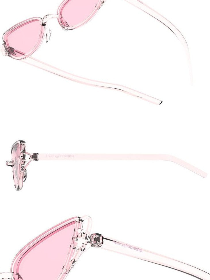 Hashtag DDD Y2k Retro 3d Printed Sweet Niche Trendy Women's Uv Protection Sunglasses