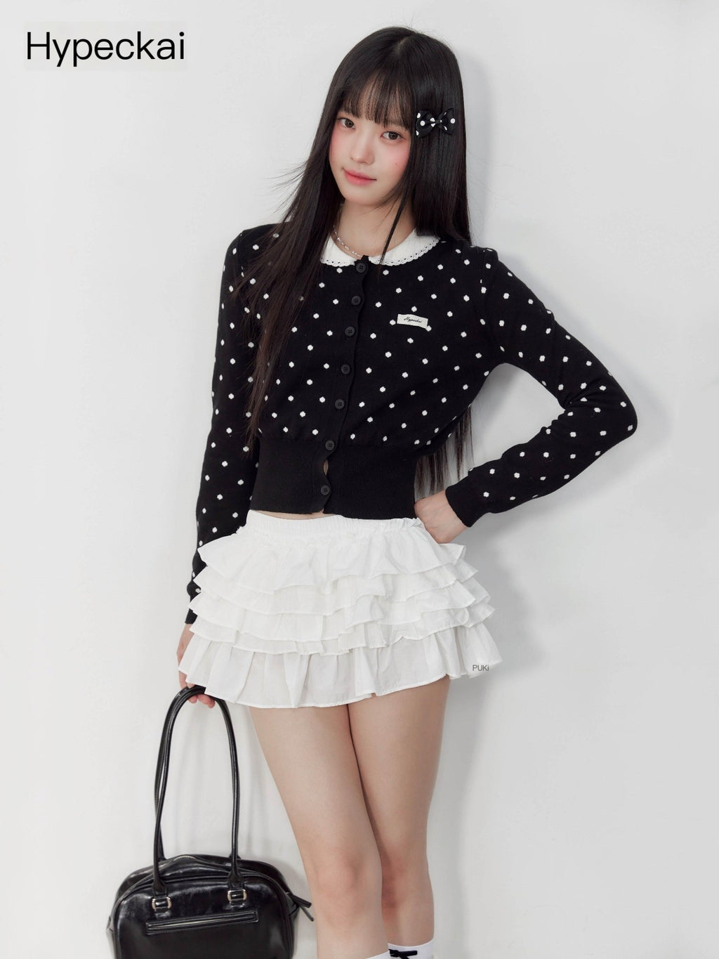 Hypoekai_Polka_Dot_Collared_Slim_Fit_Women's_Polyester_Cardigans_978036824478_MISSTT