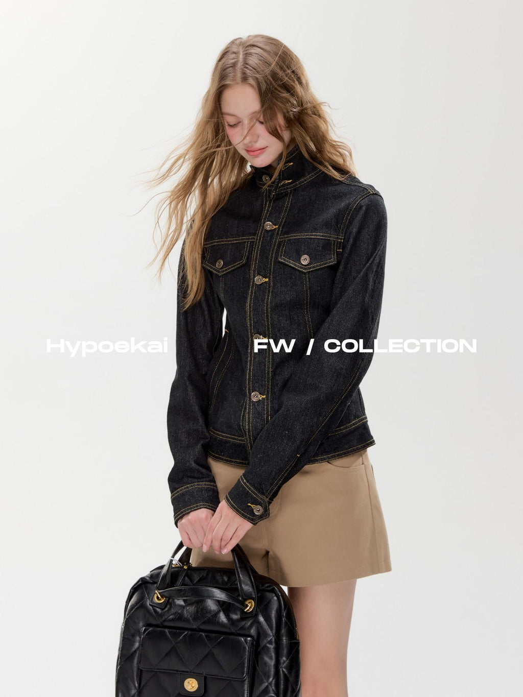 Hypoekai Raw Indigo Slimming Cinched Waist Women's Cotton Denim Jackets