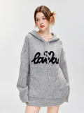 Hypoekai Relaxed Oversized Hooded Casual Pullover Women's Knit Hoodies