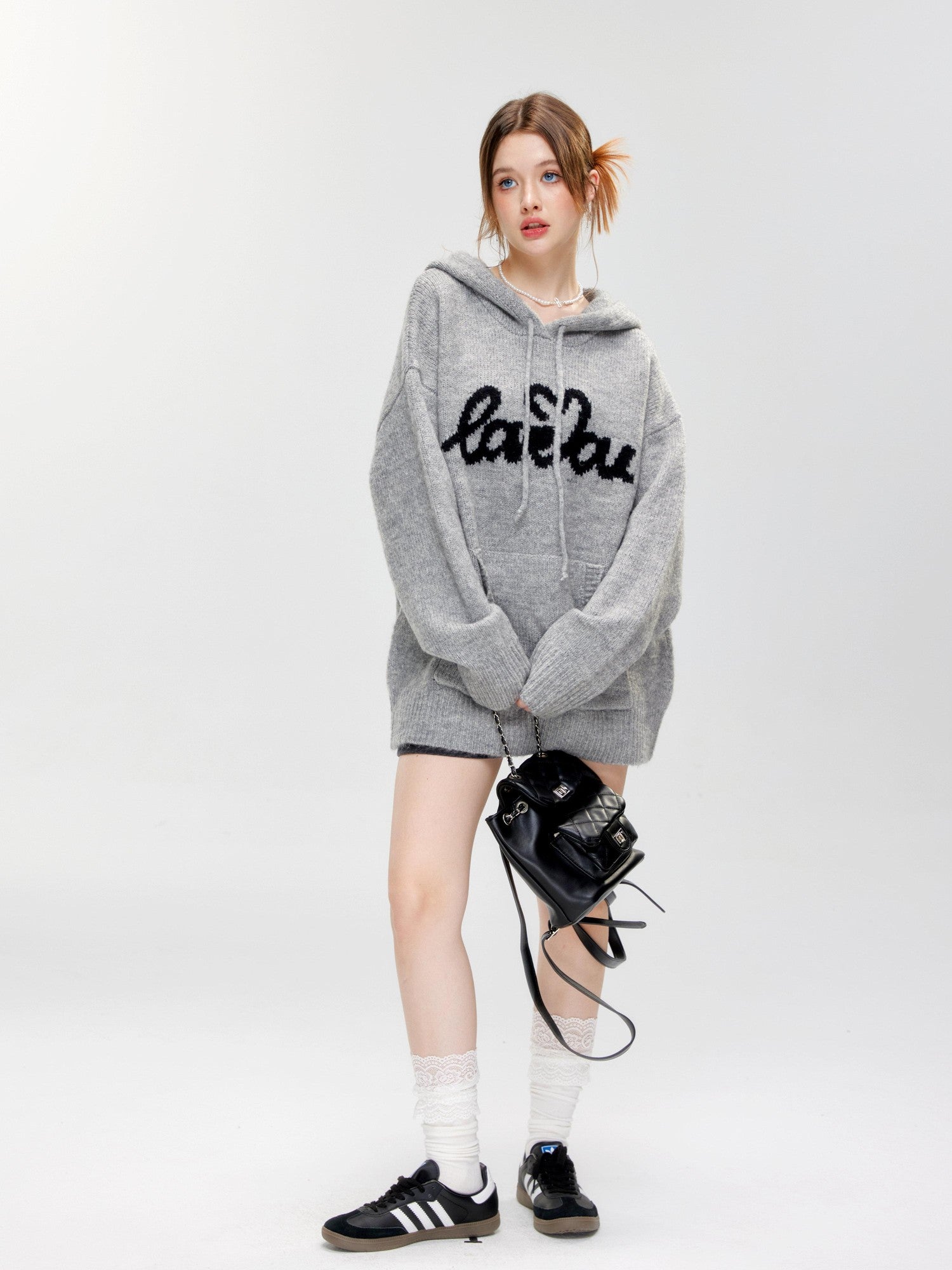 Hypoekai Relaxed Oversized Hooded Casual Pullover Women's Knit Hoodies