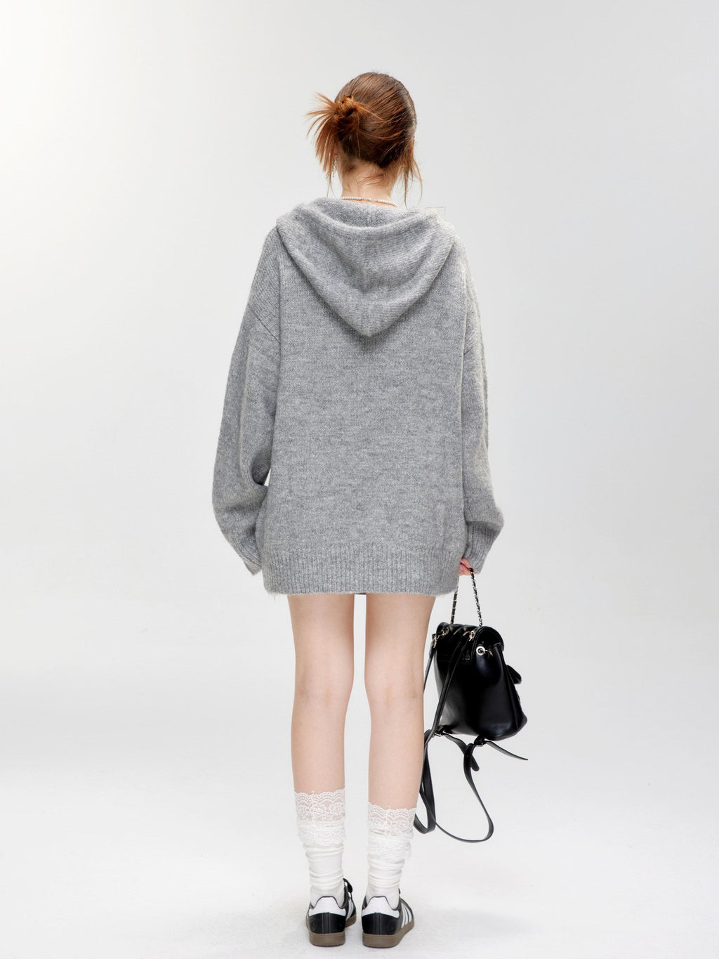 Hypoekai Relaxed Oversized Hooded Casual Pullover Women's Knit Hoodies