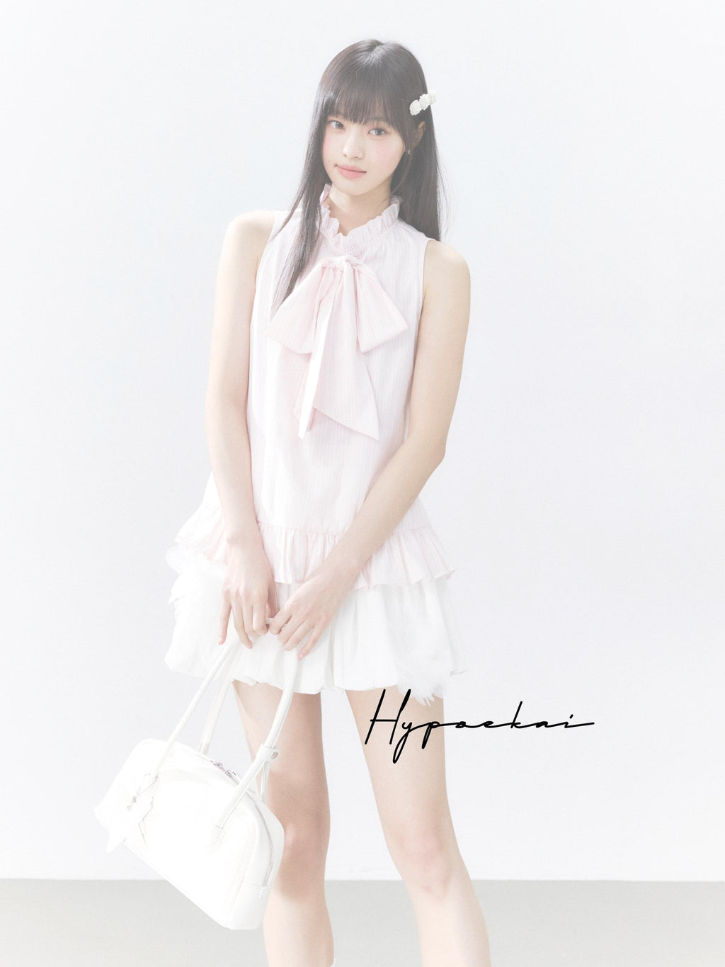 Hypoekai Retro Striped Lace Trim Flowing Ribbon Bow Long Collar Women's Tank Tops
