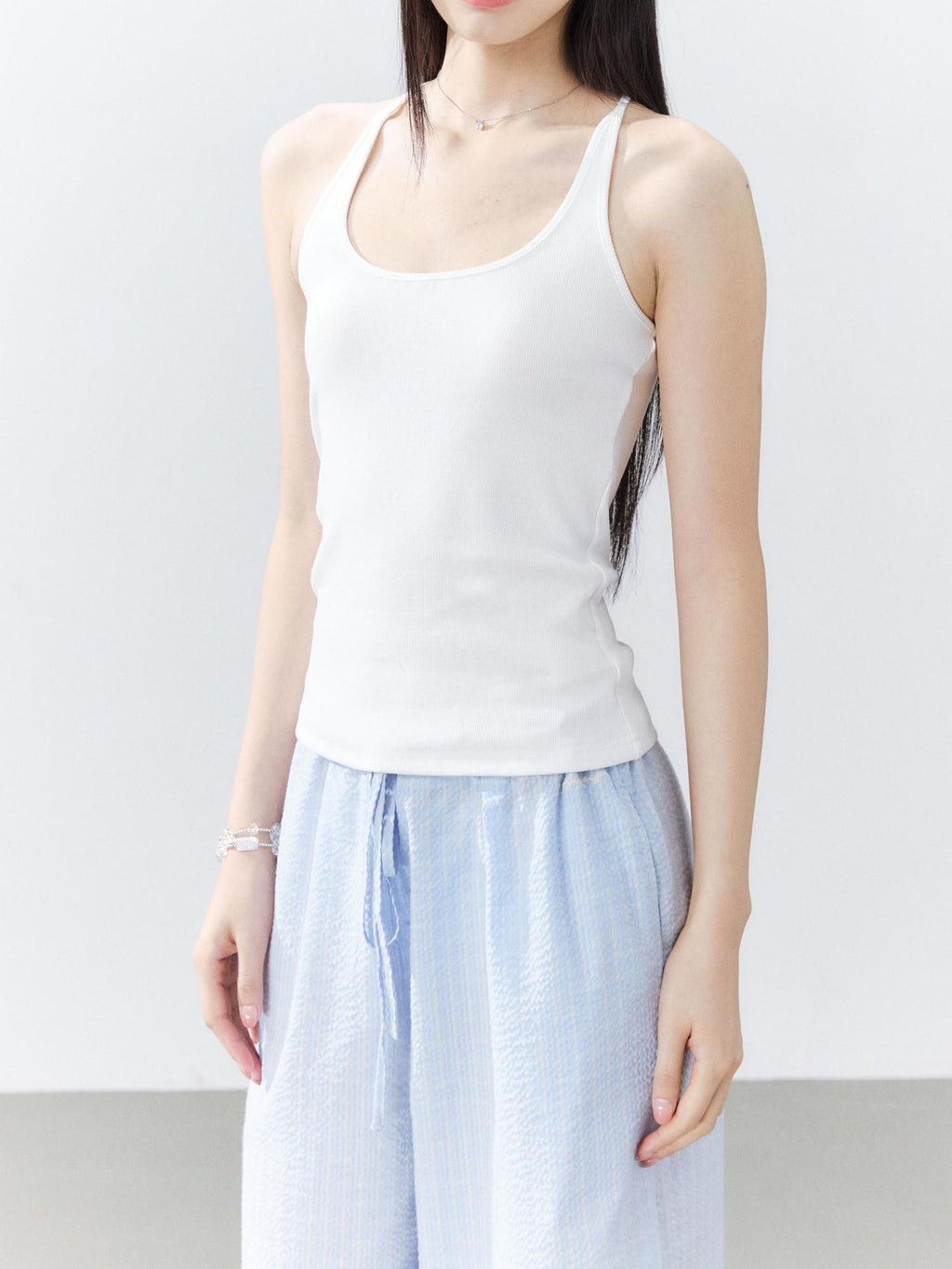 Hypoekai Ribbed Slim Fit Breathable Cotton Women's Camisoles
