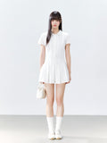 Hypoekai Slim Fit Lapel Collar Zipper Slimming Women's Casual Mini Dresses