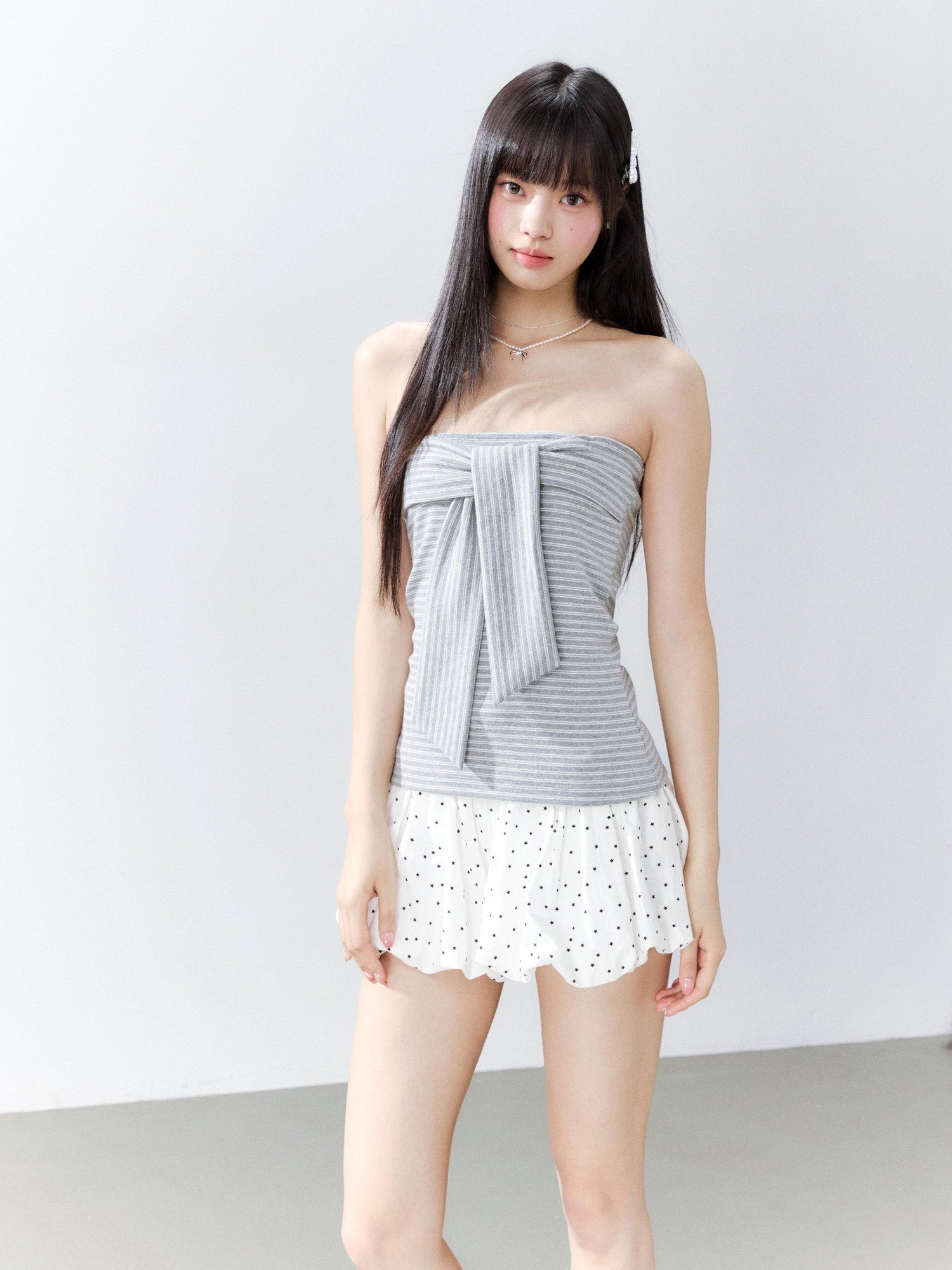Hypoekai Striped Bustier Faux Two Piece Women's Cooling Knit Cardigans