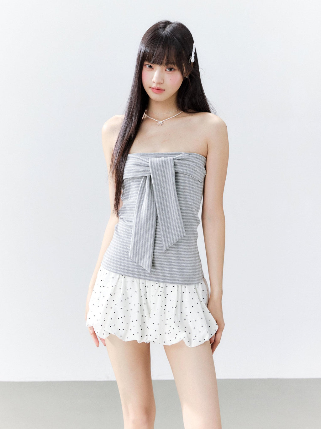 Hypoekai Striped Bustier Faux Two Piece Women's Cooling Knit Cardigans