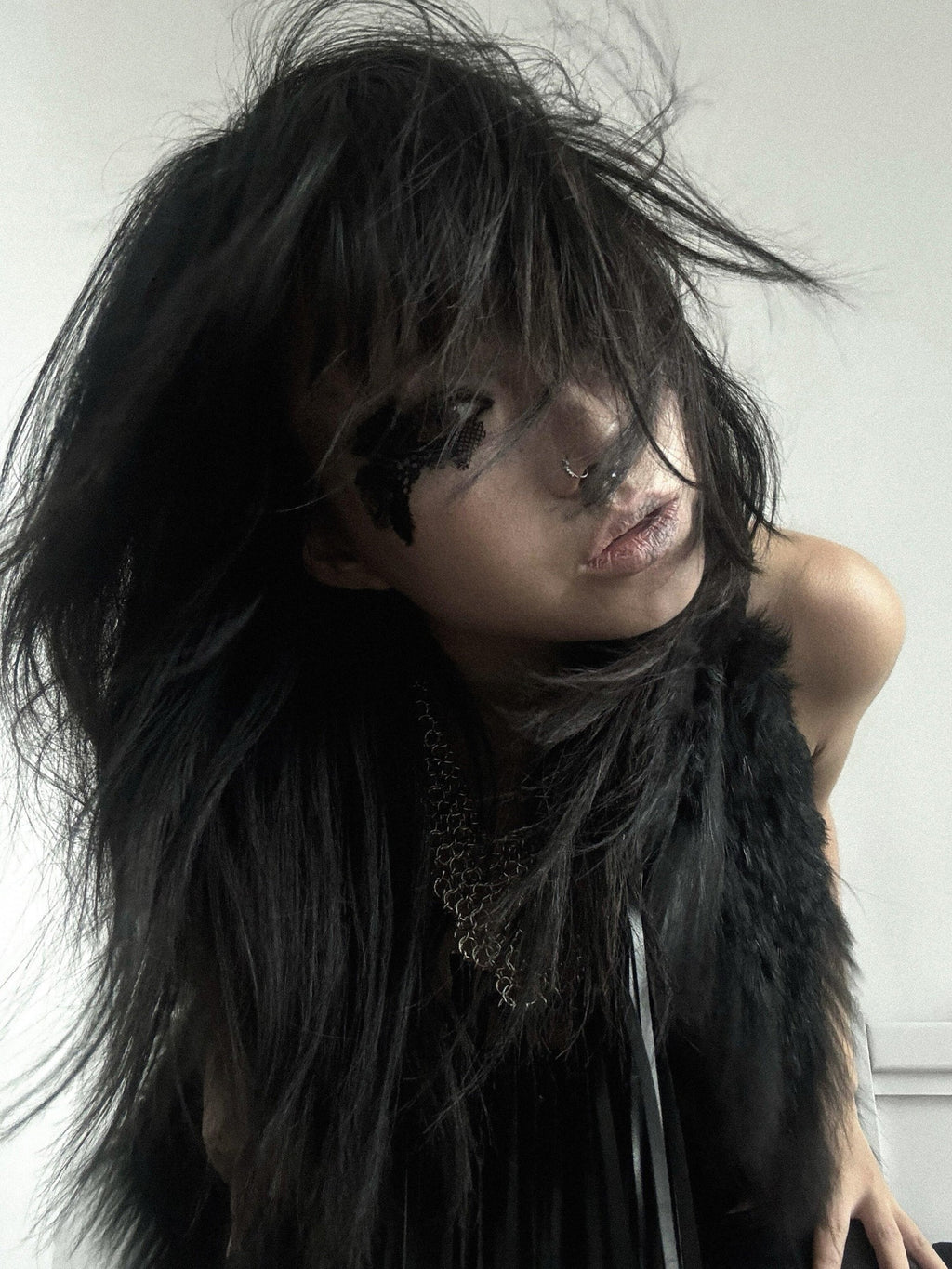 Imdelusion Avant Garde Punk Gothic Tassel Multilayer Women's Alloy Leather Necklaces